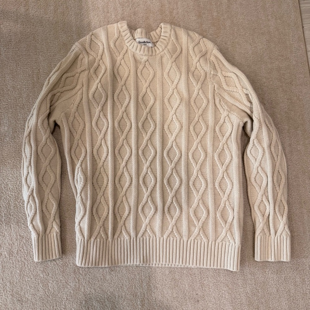 Goodfellow‎ Cream Cableknit Sweater